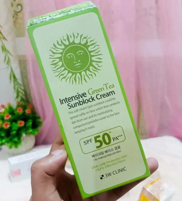 3W Clinic Intensive Green Tea Sunblock Cream 70ml