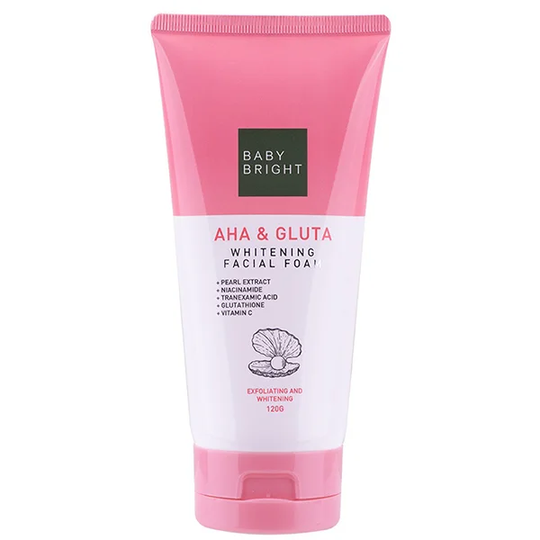 Baby Bright AHA & Gluta Whitening Facial Foam 120g
