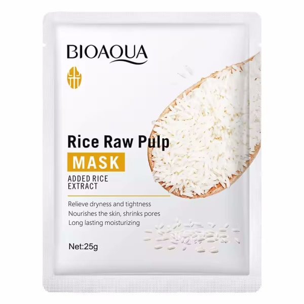 Bioaqua Rice Raw Pulp Facial Sheet Masks 25g