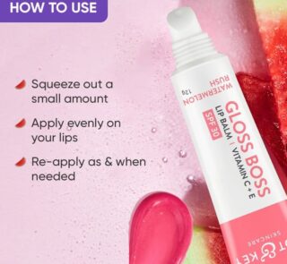 Dot and Key Gloss Boss Vitamin C + E Lip Balm with SPF 30 – Watermelon Rush