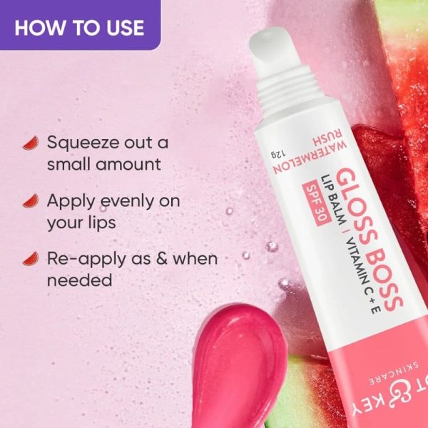 Dot and Key Gloss Boss Vitamin C + E Lip Balm with SPF 30 – Watermelon Rush