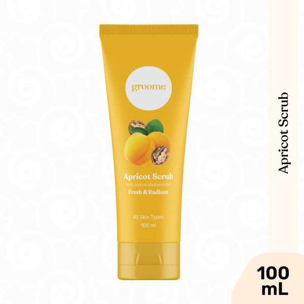 Groome Apricot Scrub – with Walnut Shell Powder