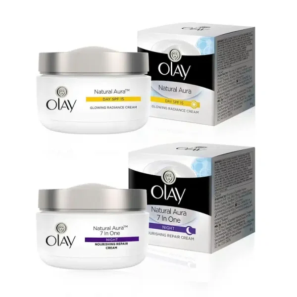 Olay Natural Aura Night Cream & Day Cream SPF 15
