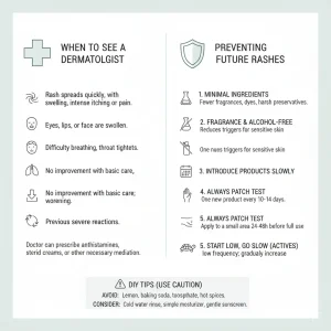 স্কিন কেয়ার প্রোডাক্ট ব্যবহারের পর হঠাৎ র‍্যাশ উঠলে