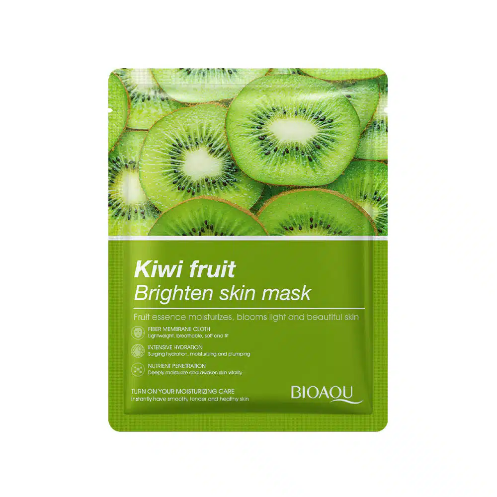 Bioaqua-Kiwi-Fruit-Brighten-Skin-Sheet-Mask-25g.webp Bioaqua Kiwi Fruit Brighten Skin Face Sheet Mask - Image 1