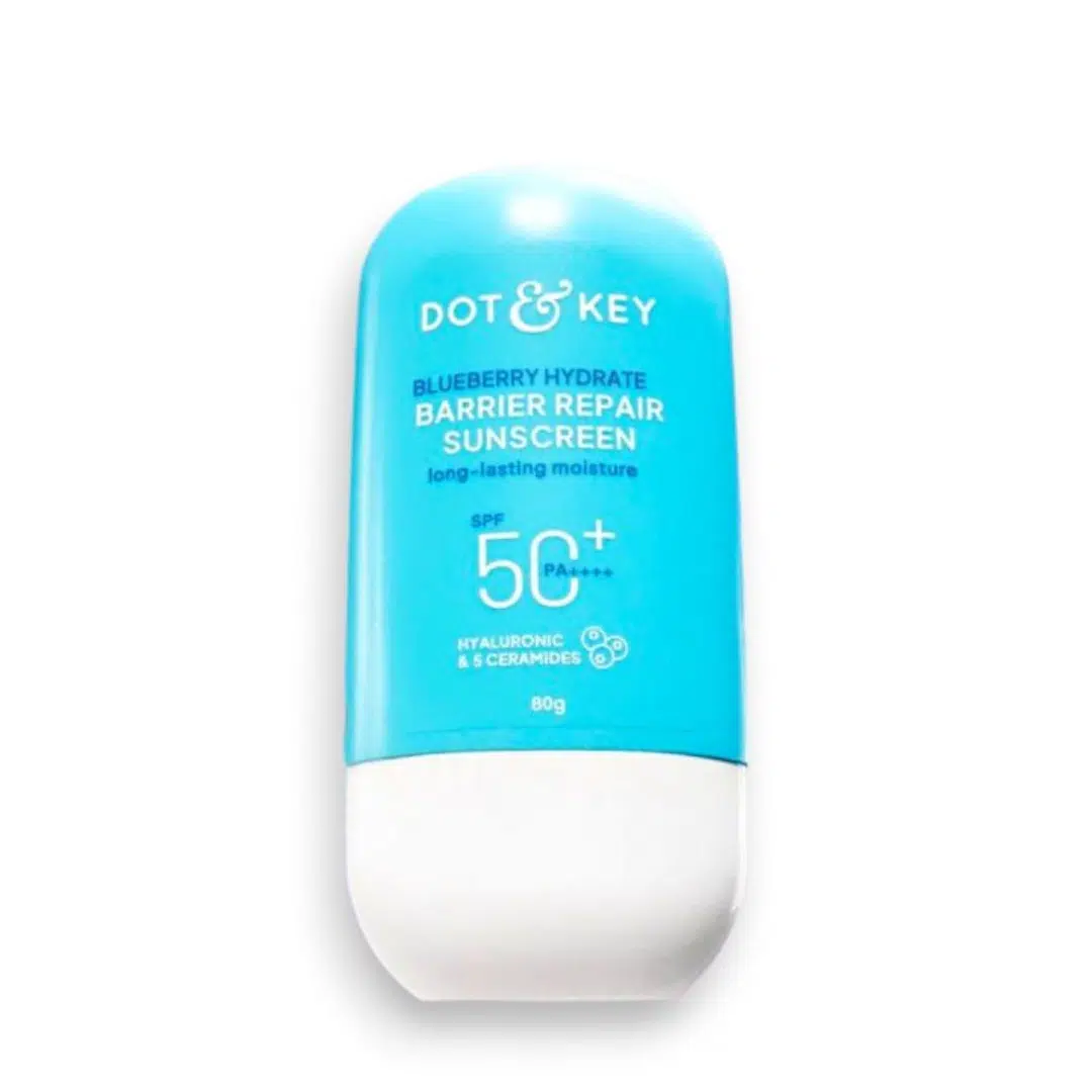 DOT-KEY-Blueberry-Hydrate-Barrier-Repair-Sunscreen-Spf-50-80gm.webp DOT & KEY Blueberry Hydrate Barrier Repair Sunscreen Spf 50+ 80gm - Image 1