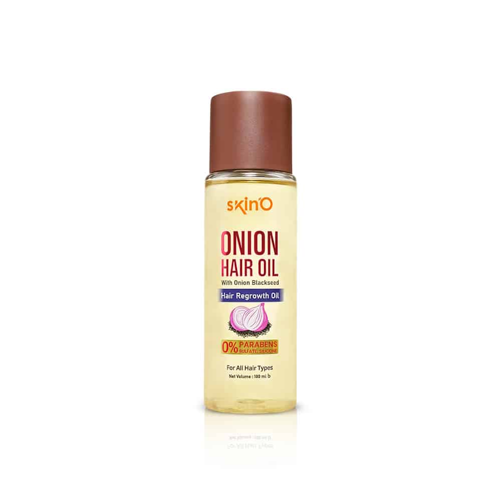 skinO_Onion_Hair_Oil.jpg skinO Onion Hair Regrowth Oil 100ml - Image 1